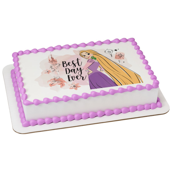 Disney Princess Rapunzel Best Day Ever PhotoCake® Edible Image®