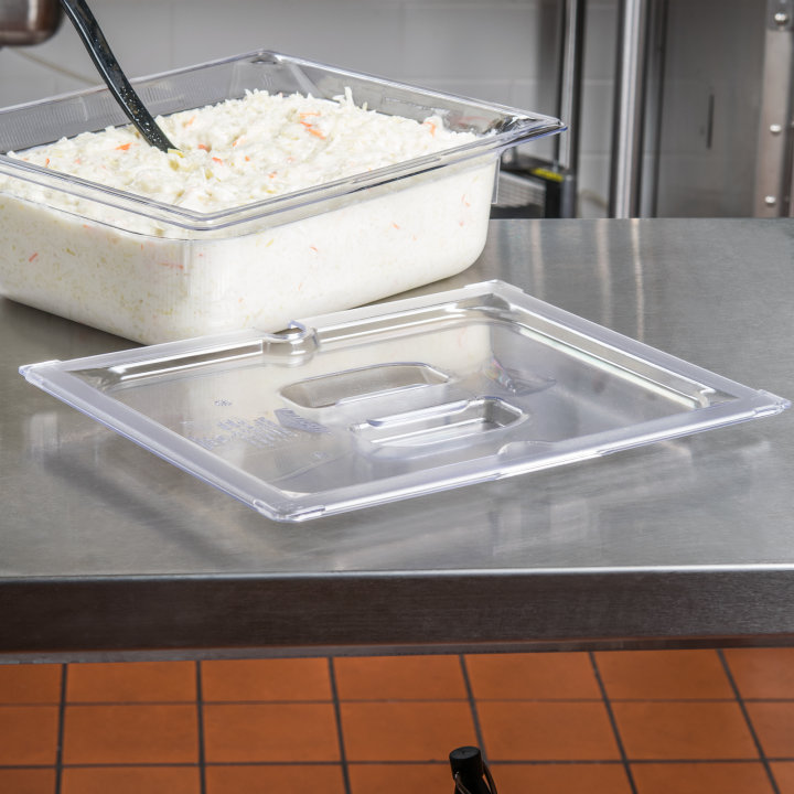 Half-size Super Pan® slotted clear polycarbonate cover
