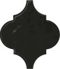 Playscapes Pitch Black 6″ Arabesque Wall Tile Glossy