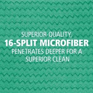 RUBQ418GR, Rubbermaid Commercial, HYGEN, Microfiber Hook & Loop Dust Mop With Fringe, 18"W, Green