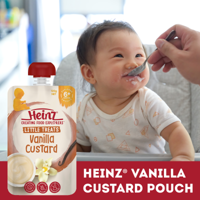  Heinz® Little Treats Vanilla Custard Baby Food Pouch 6+ months 120g 