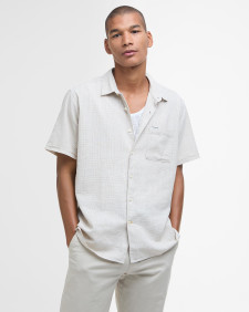 Hartland Linen-Blend Short-Sleeved Shirt Stone