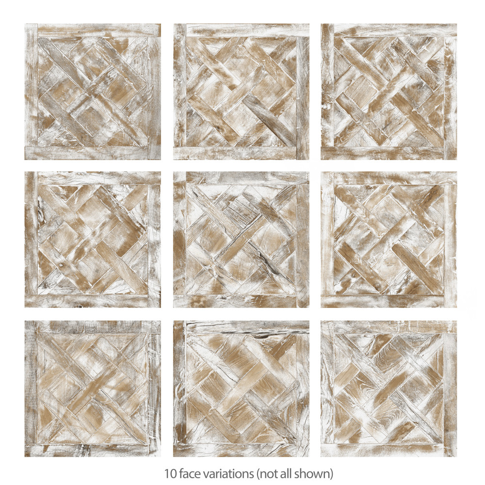 Sample – Kings Forest Lattice White Ceramic Floor and Wall Tile