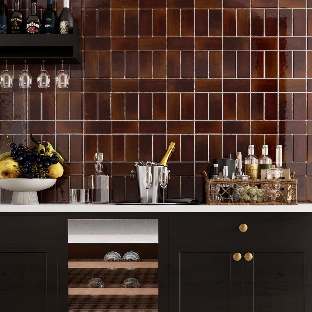 Viva Espresso 3 in. x 6 in. Ceramic Wall Tile