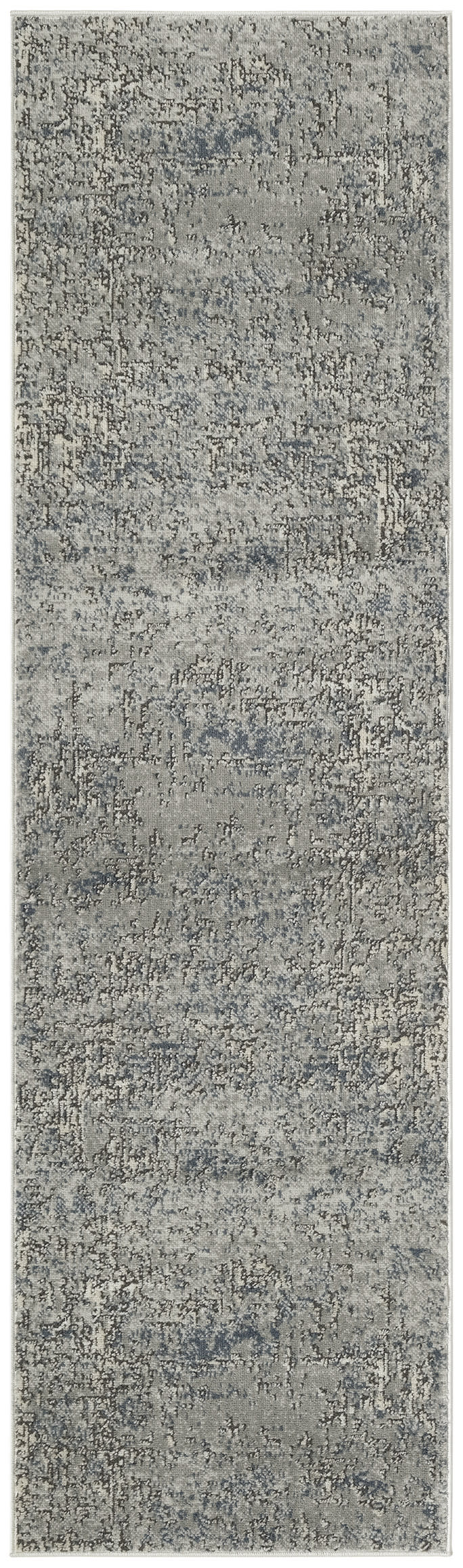 Nourison Quarry 2'2" x 10' Dark Grey Modern Indoor Rug