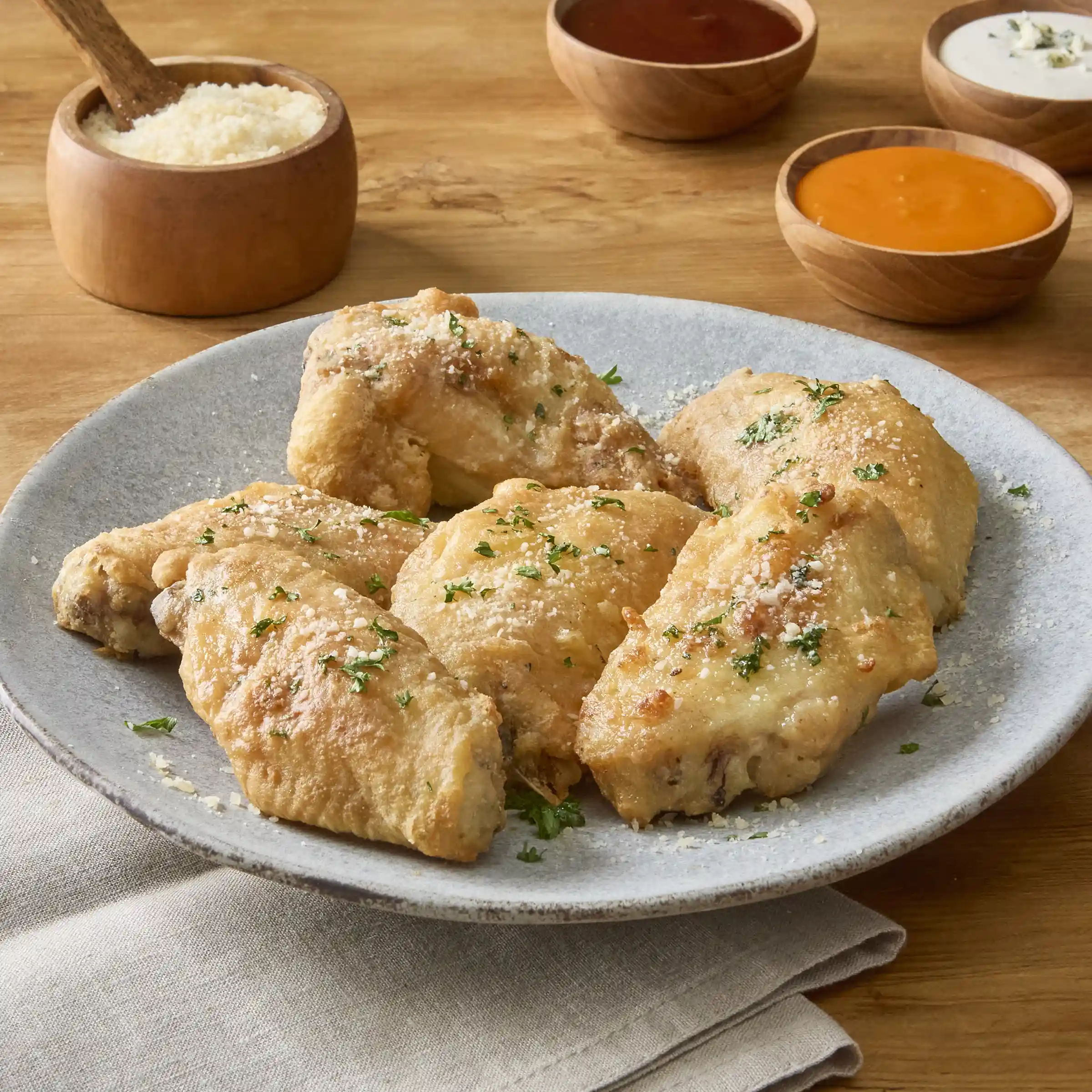 Tyson® IF Coated Bone-In Chicken Wing Sections, With Garlic Parmesan Seasoning Packets, Jumbo_image_1