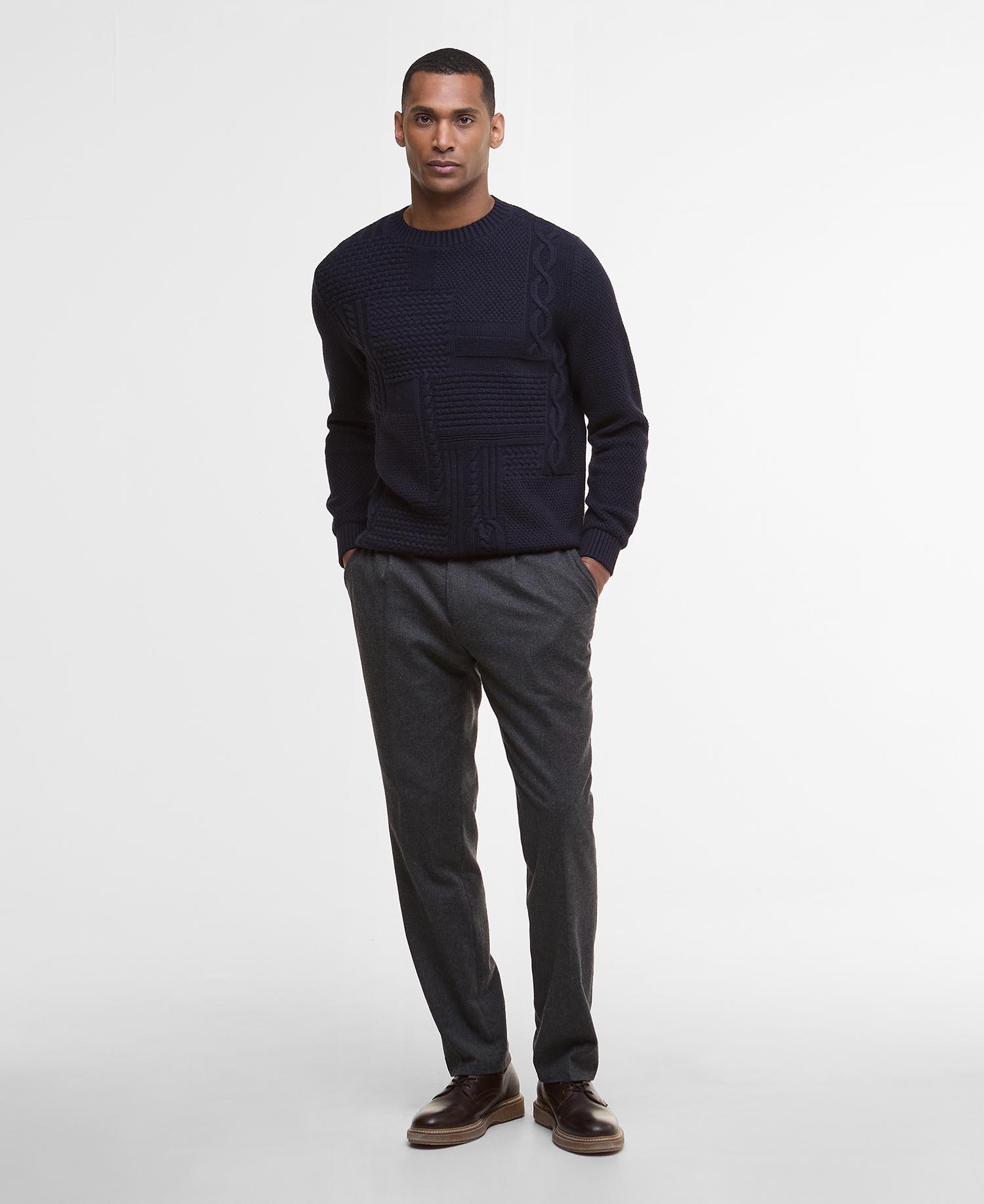 Casey Cable-Knit Crew Neck Jumper image number 1