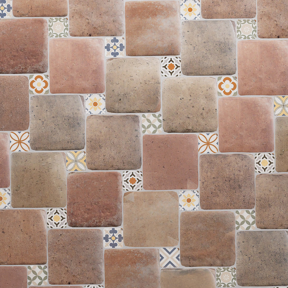 Benisa Marelle Cotto with Paladio Taco 5-7/8 in. x 8 in. Porcelain Floor and Wall Tile