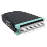 Standard Fiber Module 24-Fibers Multimode - OM4 14-Adapters LC 24-Ports Aqua/Grey 1.2 H x 3.6 W x 4.6 D in.
