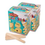 Charles Leonard Creative Arts Jumbo Craft Sticks, 6" x 0.75", Natural, 500 Per Pack, 2 Packs CHL66550-2