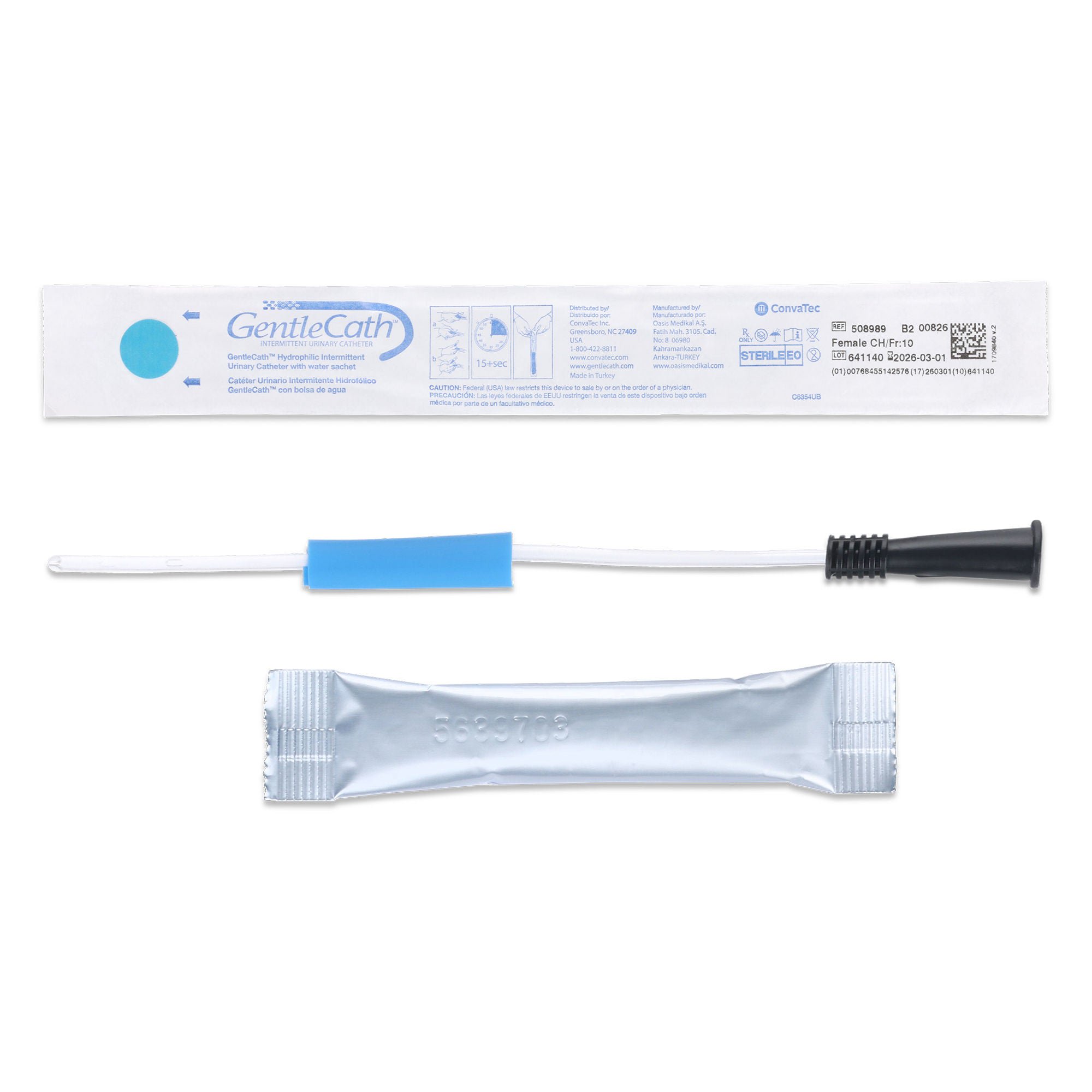 ConvaTec CATHETER, HYDROPHILIC URINARY GENTLECATH FML 10CH (30/BX)