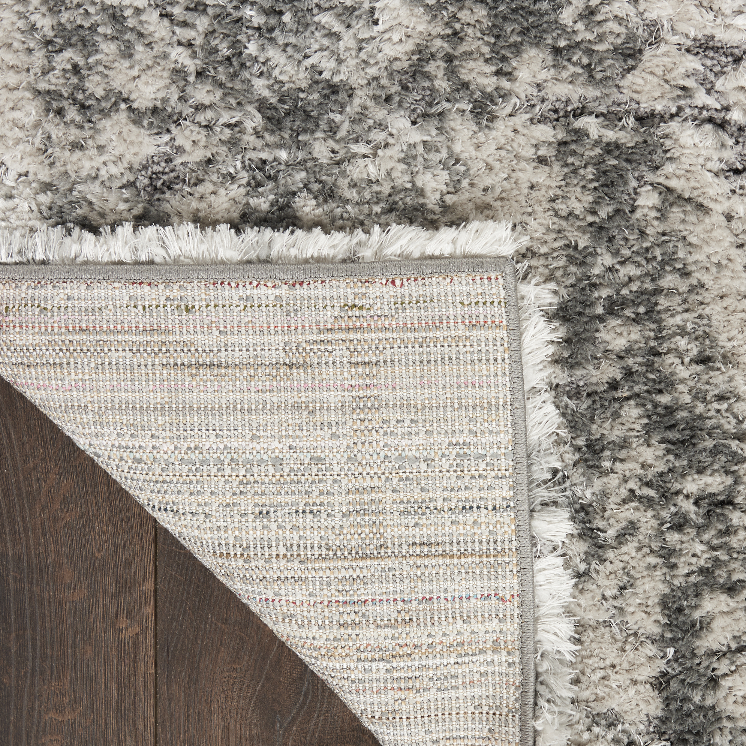 Nourison Dreamy Shag 9' x 12' Ivory Charcoal Shag Indoor Rug