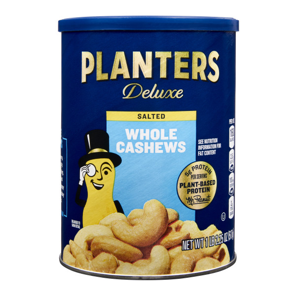 PLANTERS(r) Deluxe Whole Cashews 12/18.25oz . C1CB - Front Center Inner Pack (Hi Res)