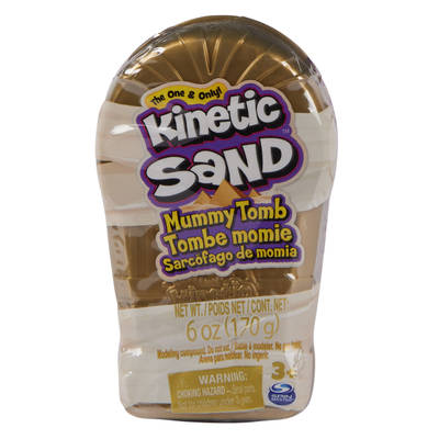 Kinetic Sand, Mummy Tomb (Style May Vary), 6oz Natural Brown Play Sand, Surprise Goodie Bags Small Gifts, Sensory Toys for Kids Ages 3 and Up
