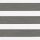 Horizontal dual-layer zebra roller blind, textured gray and white alternating bands across the frame; aligned to create opaque stripes, close-up of a neutral interior window covering under soft light.