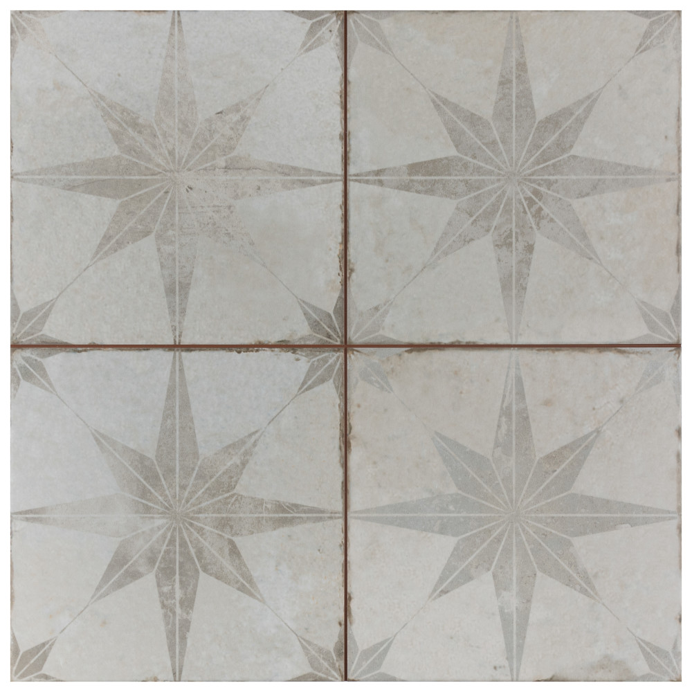 Kings Star White 17-5/8 in. x 17-5/8 in. Ceramic Floor and Wall Tile