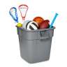 Rubbermaid Commercial, BRUTE®, 28 gal, Resin, Gray, Square, Receptacle