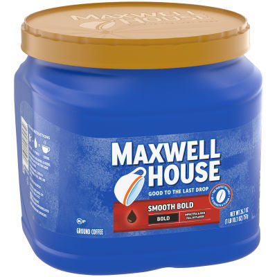 Maxwell House Smooth Bold Ground Coffee, 26.7 oz Canister