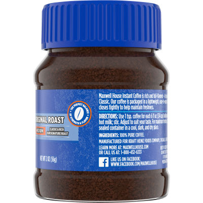 Maxwell House Original Instant Coffee 2 oz Jar