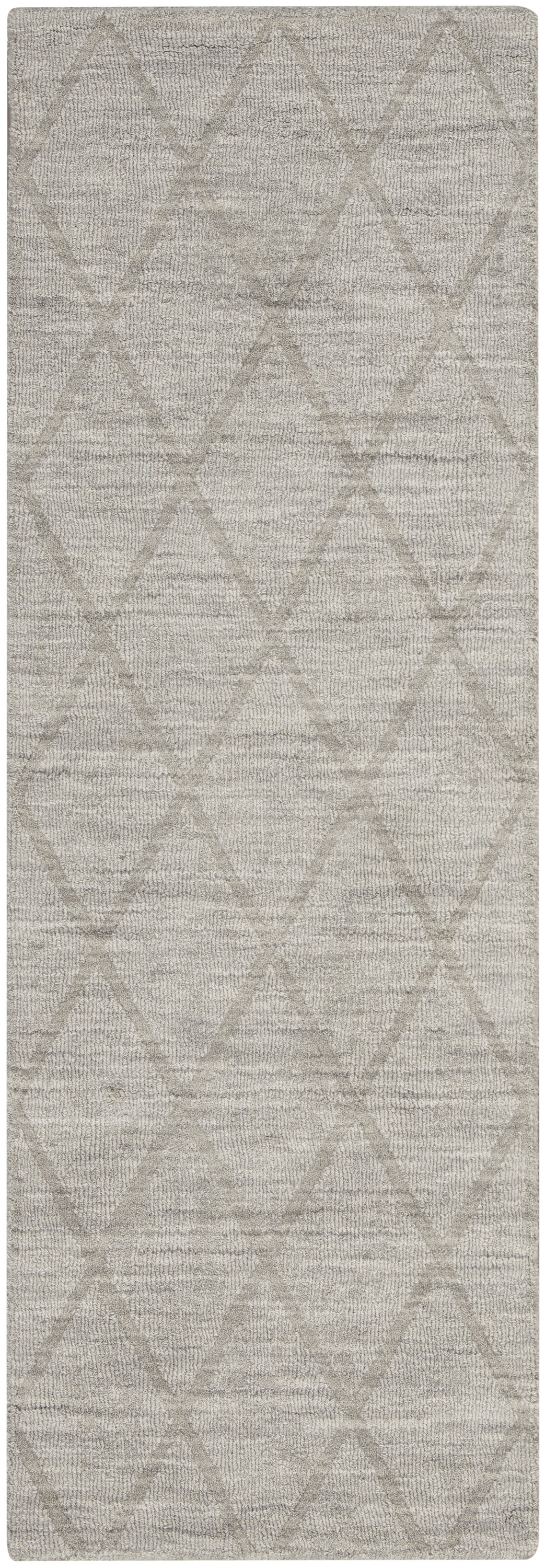 Nourison Wool Haven 2' x 6' Grey Modern Indoor Rug