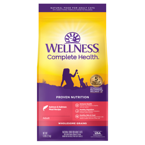 Wellness Complete Health Grained Salmon & Salmon Meal Front packaging