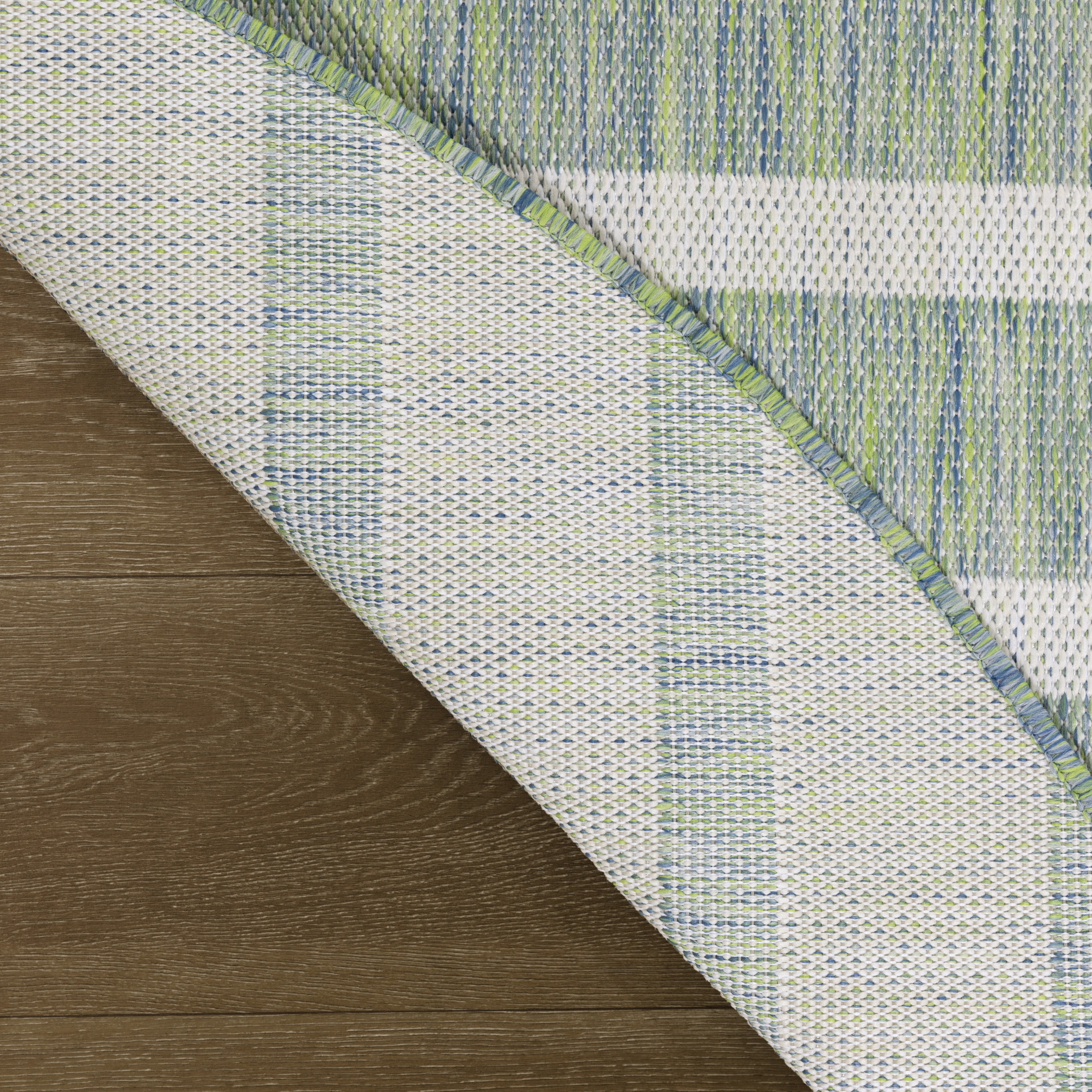 Nourison Positano 8' x Round Blue Green Ivory Modern Rug