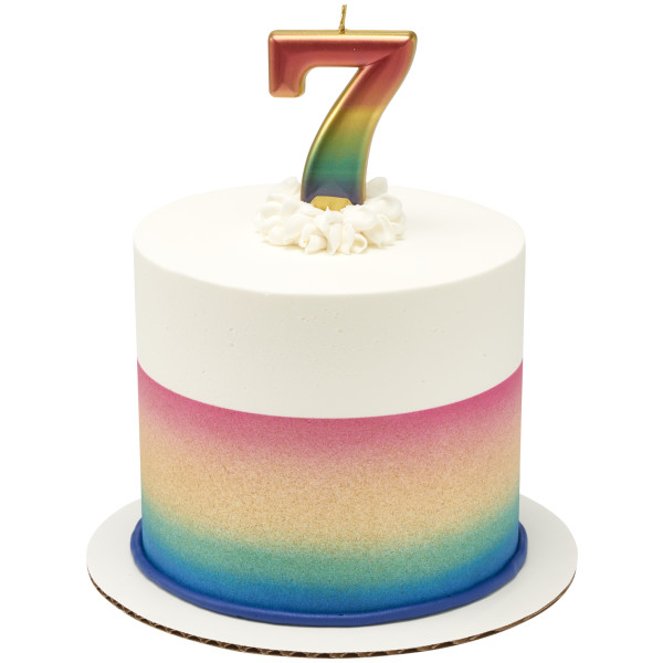 Metallic Numeral Candles