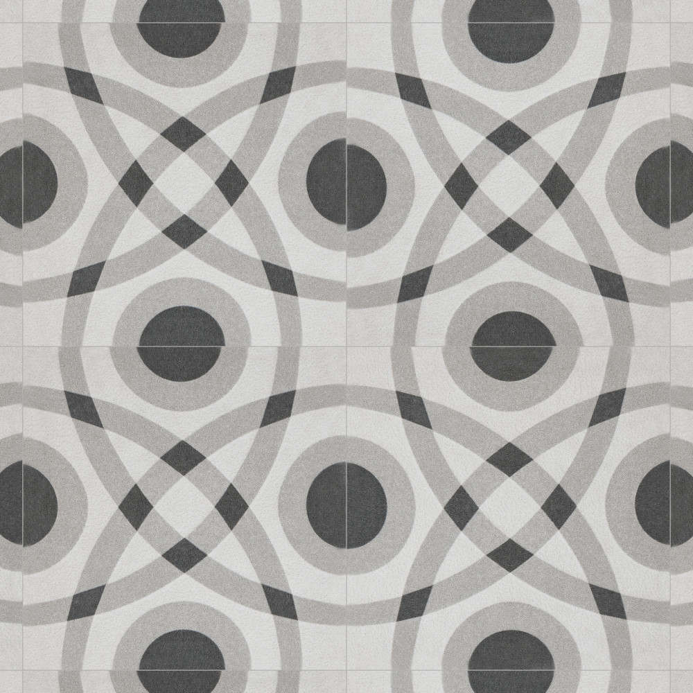 Twenties Mini Circle 3-7/8 in. x 3-7/8 in. Ceramic Floor and Wall Tile
