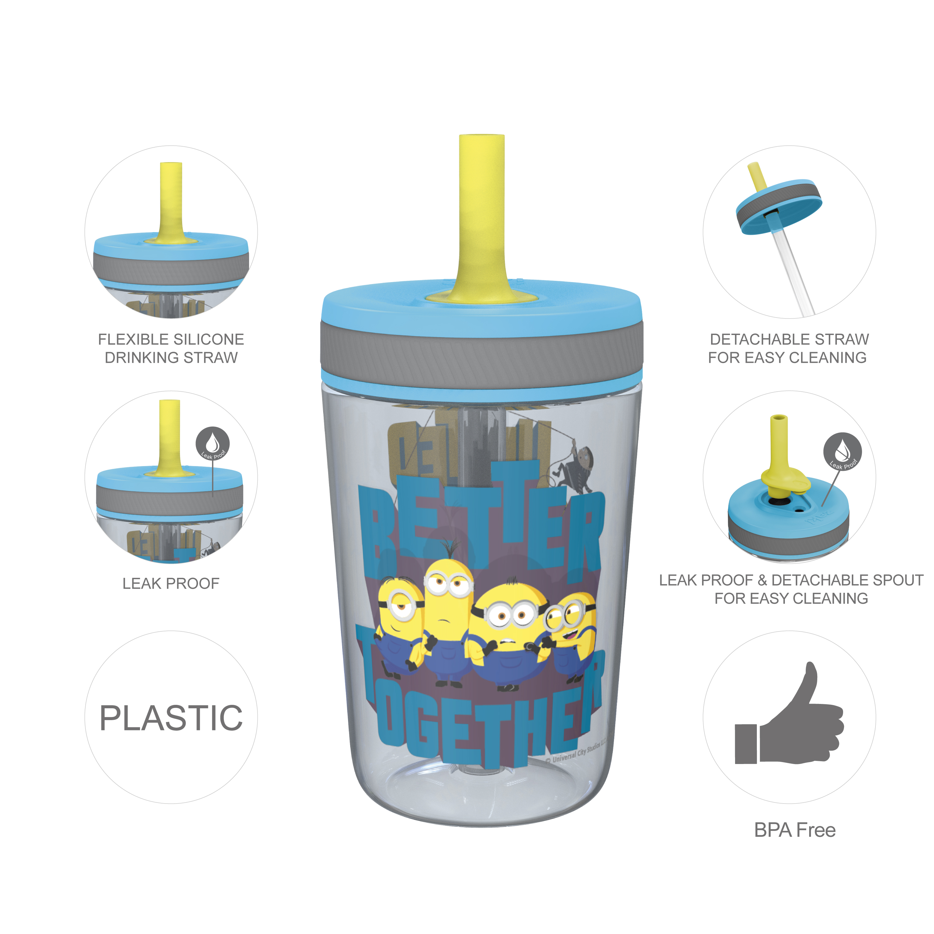 Minions 2 Movie 15 ounce Plastic Tumbler, Minions - Better Together, 3-piece set slideshow image 13 Minions 2 Movie 15 ounce Plastic Tumbler, Minions - Better Together, 3-piece set slideshow image 13