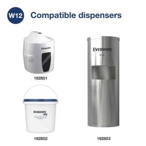 Tork, Everwipe Light-Duty Surface Cleaning Wet Wipe Jumbo Rolls,  2500 Wipes/Container