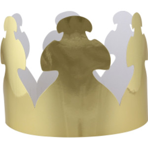 Bright Gold Tag Crowns, Pack of 24