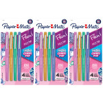 Paper Mate&reg; Flair Felt Tip Pens, Medium Point, Candy Pop Pack, 4 Per Pack, 3 Packs SAN1979421-3
