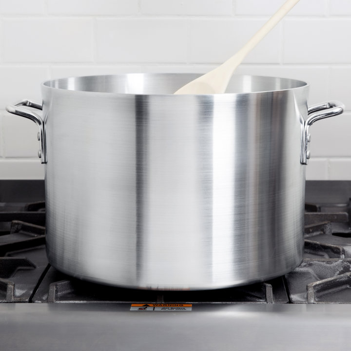 20-quart Arkadia™ aluminum sauce pot in natural finish