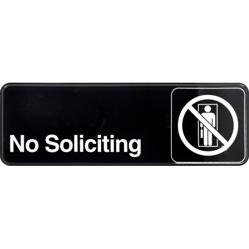 Adhesive No Soliciting Sign (3