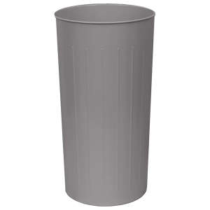 Witt Industries, 20 gal, Steel, Slate, Round, Receptacle