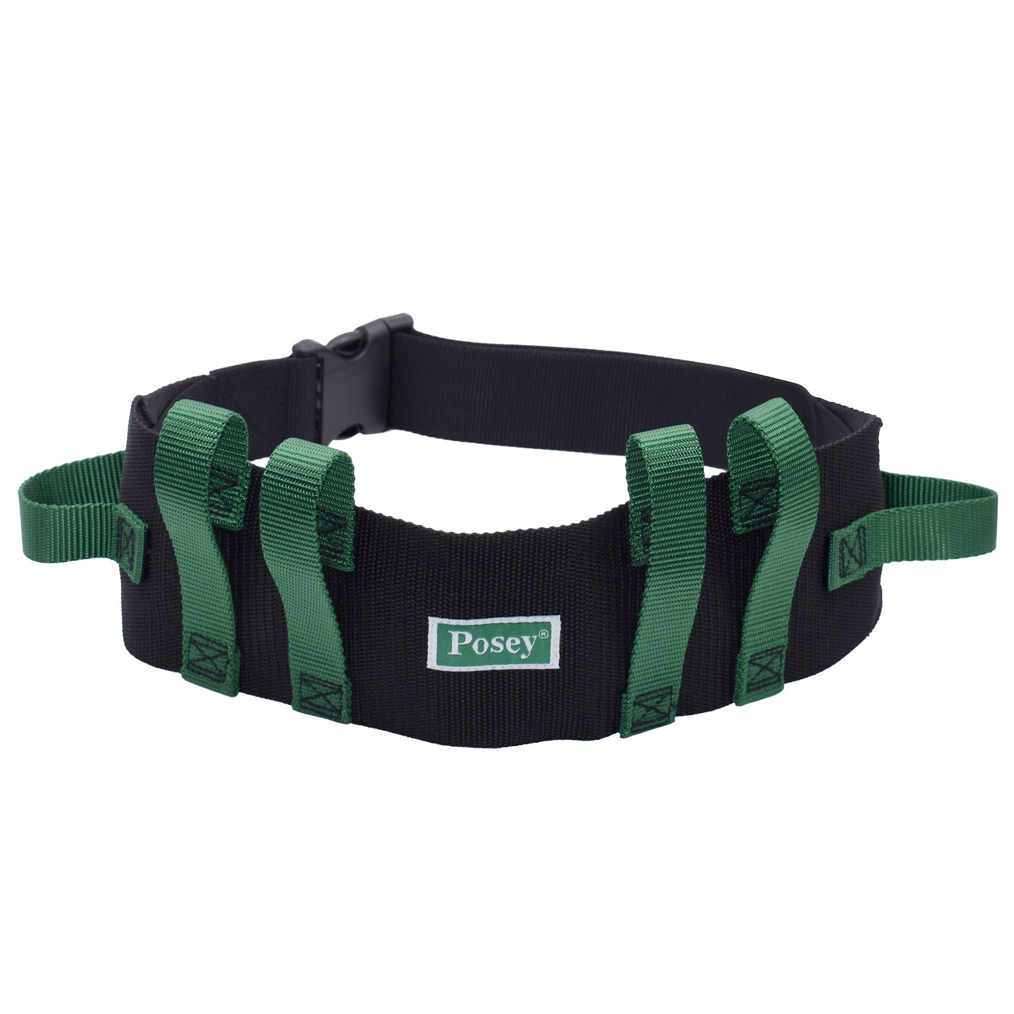 Posey® Green / Black Nylon Gait Belt with Quick Release Buckle, 28 – 55 Inches
