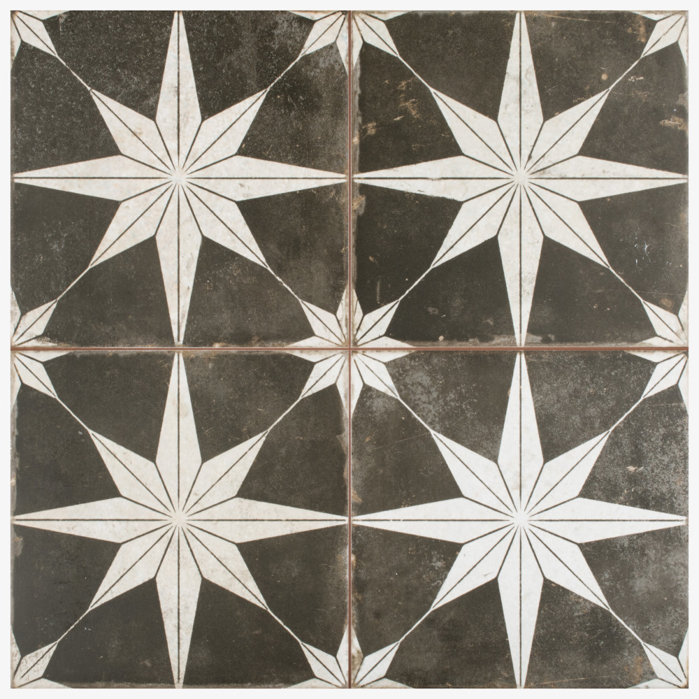 Kings Star Night 17-5/8 in. x 17-5/8 in. Ceramic Floor and Wall Tile