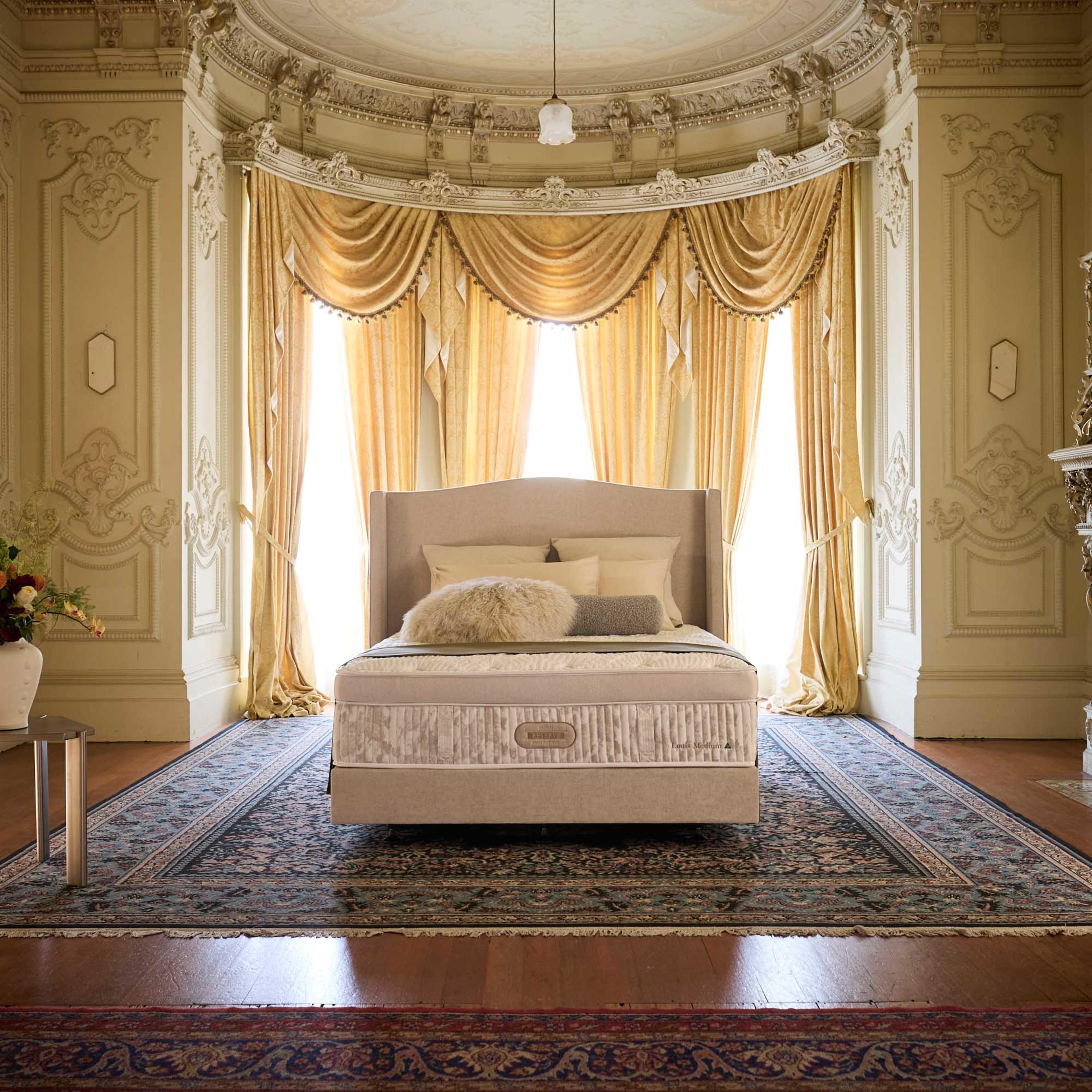 Lifestyle image of the  Crown Posture Bedding Reserve Louis Mattress, Medium from Forty Winks