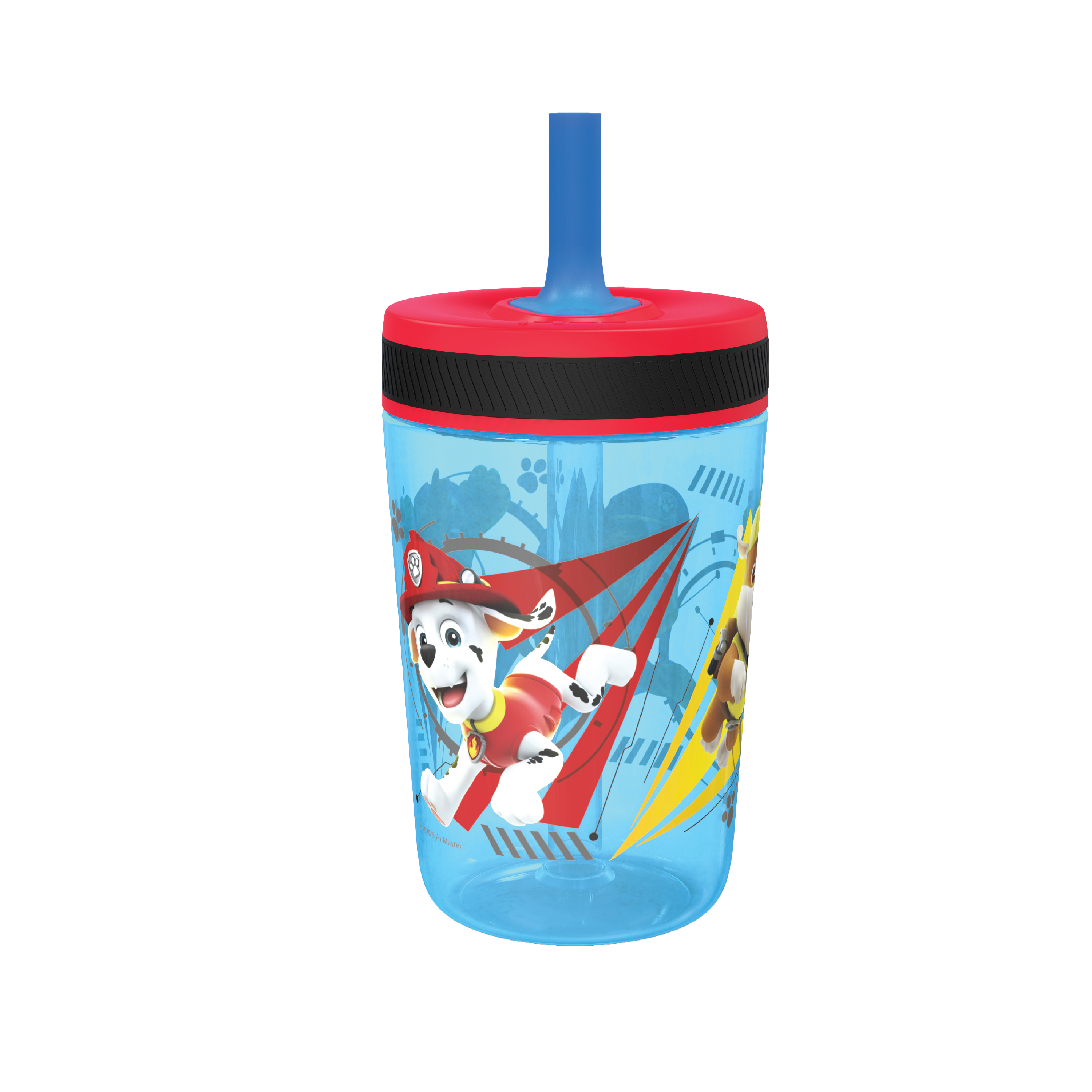 Paw Patrol 15  ounce Plastic Tumbler with Lid and Straw, Marshall and Skye, 2-piece set slideshow image 3