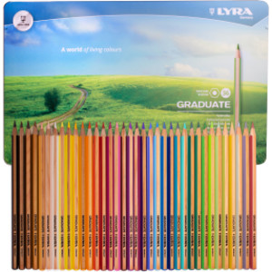 Graduate Colored Pencils Set Tin, Assorted Colors, 36 Pieces