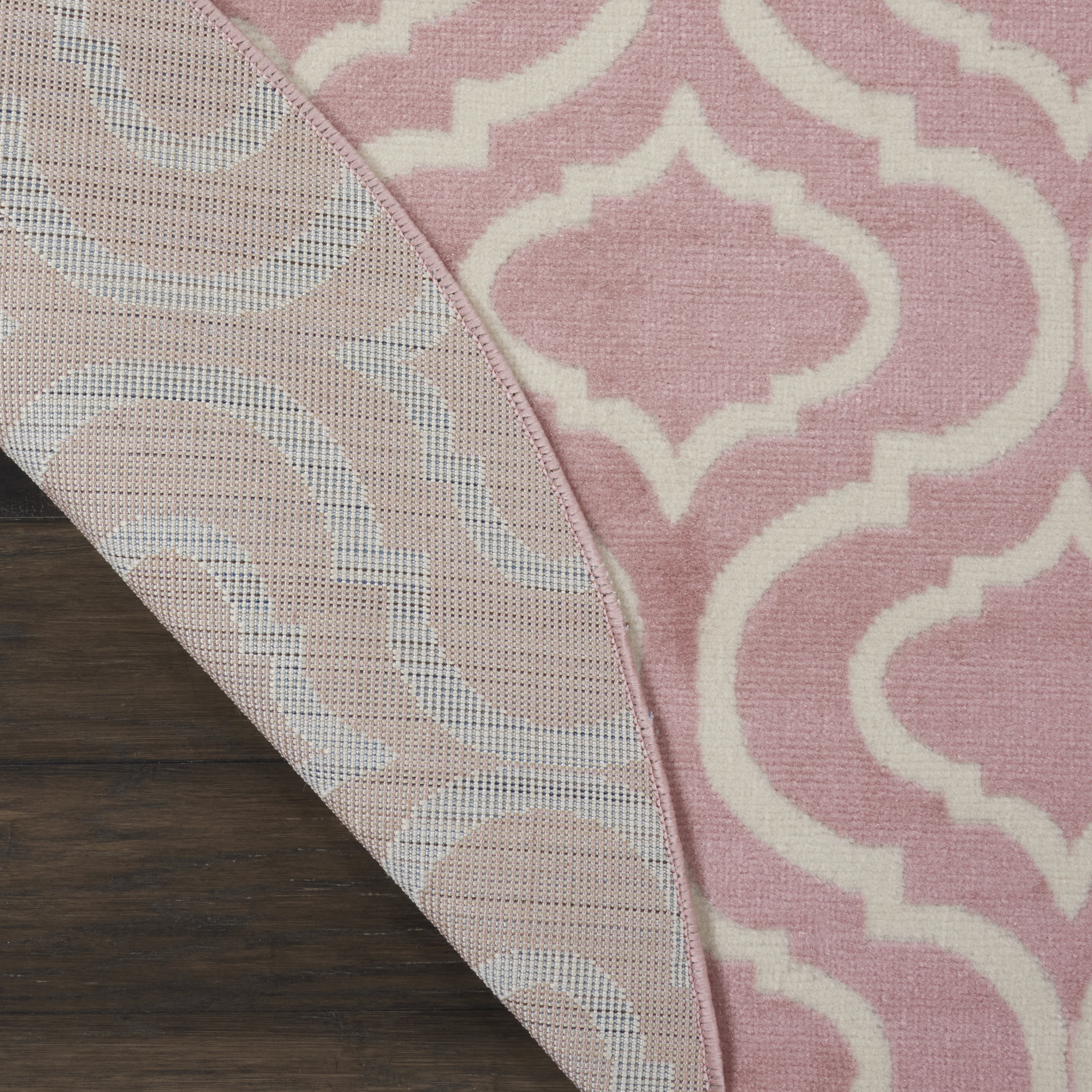 Nourison Jubilant 5'3" x Round Pink Contemporary Indoor Rug