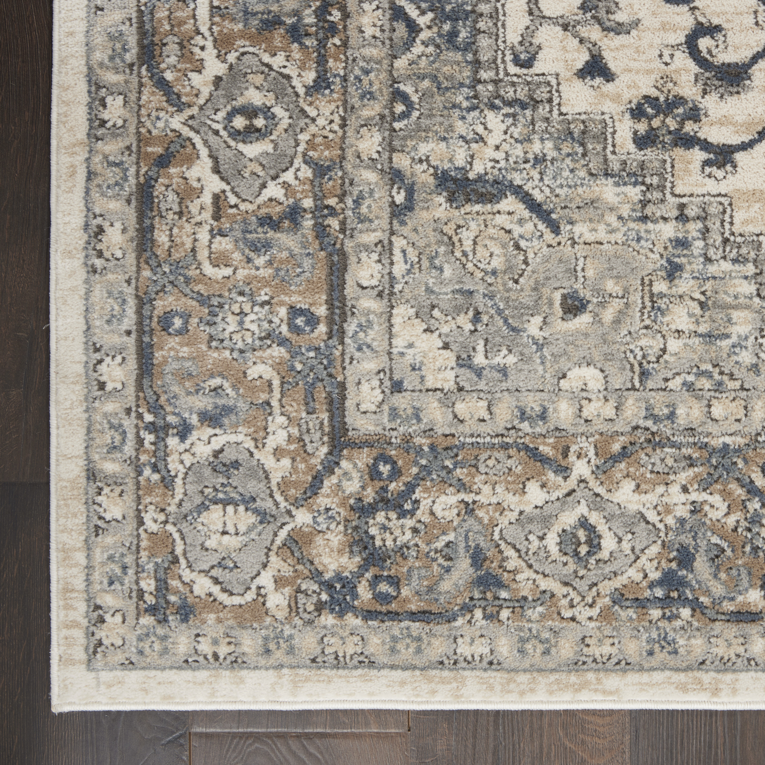 Nourison Quarry 6' x 9' Ivory Grey Farmhouse Indoor Rug