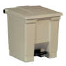 Rubbermaid Commercial, Legacy, Step-On, 8 gal, Plastic, Beige, Rectangle, Receptacle