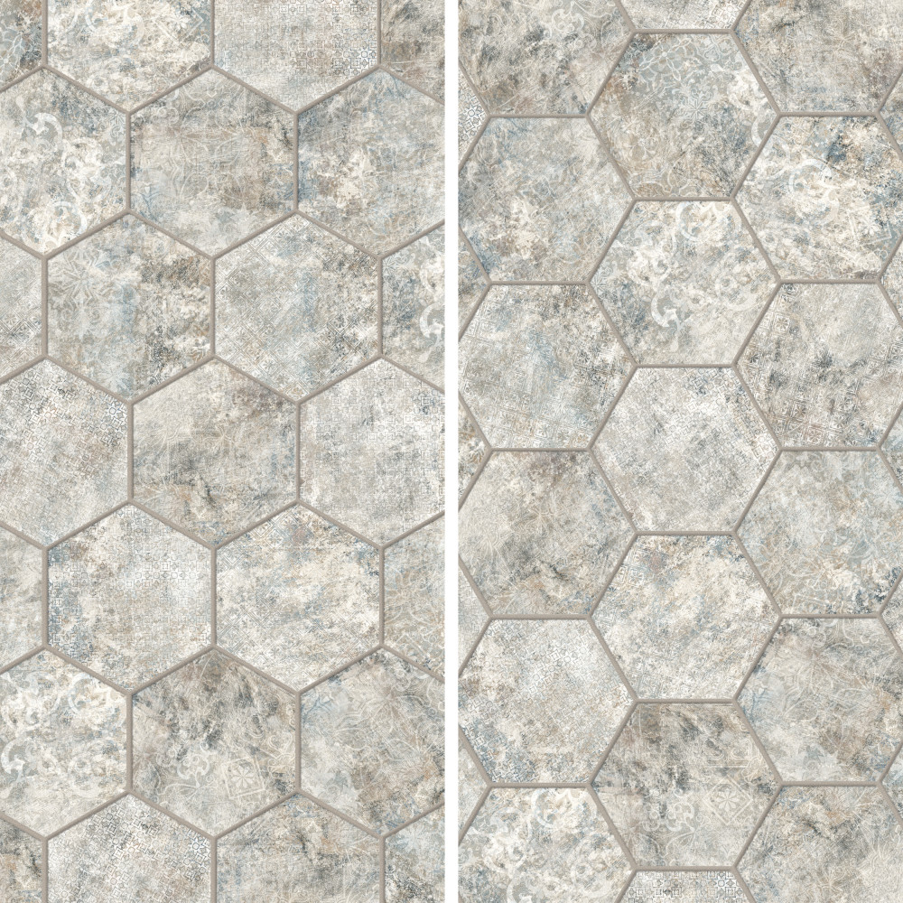 Tivoli Hex Tapestry 5-1/2 in. x 6-1/4 in. Porcelain Floor and Wall Tile
