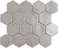 Vibes Gray 3″ Hexagon Mosaic Glossy