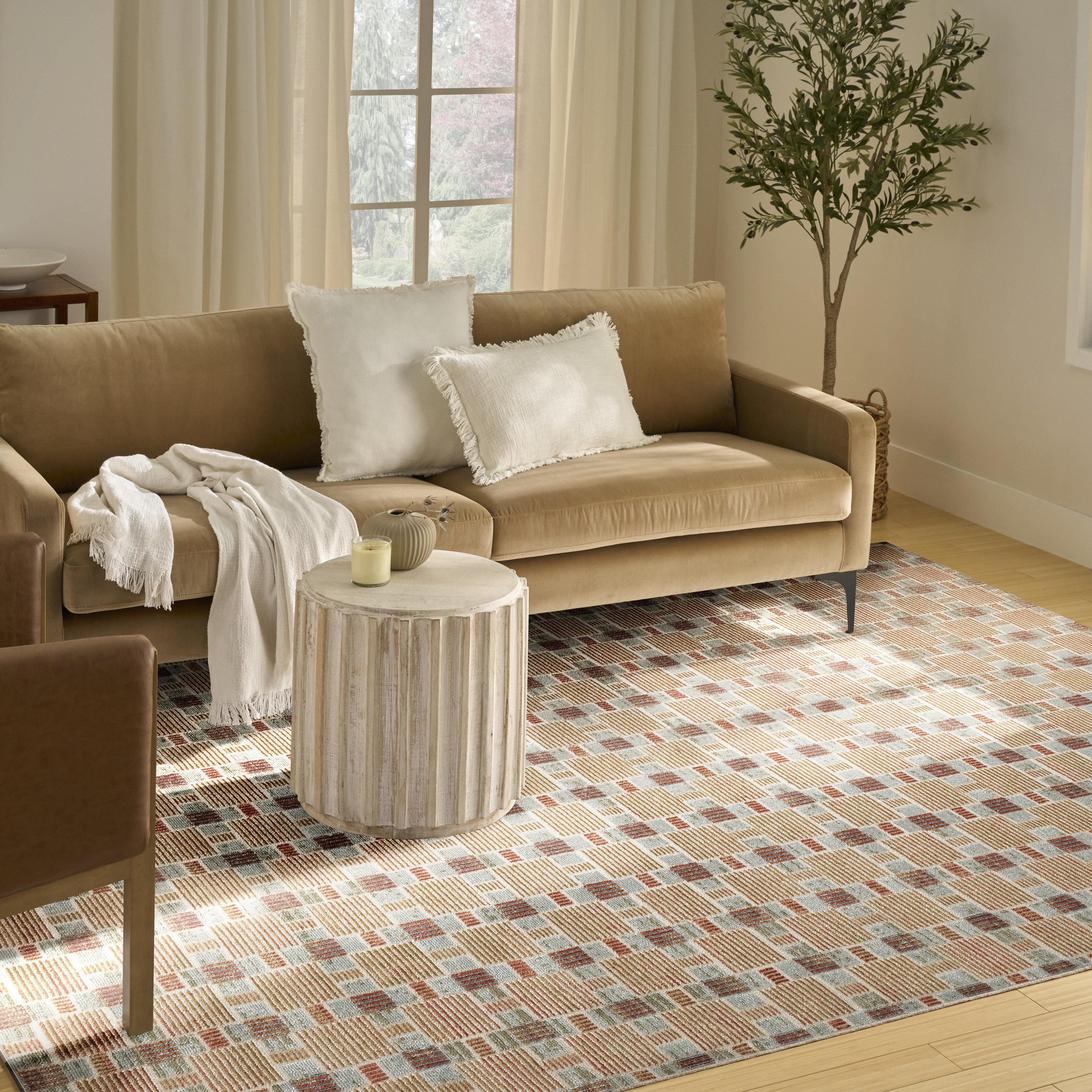 Nourison Nordic 8' x 10' Rust Multicolor Modern Indoor Rug