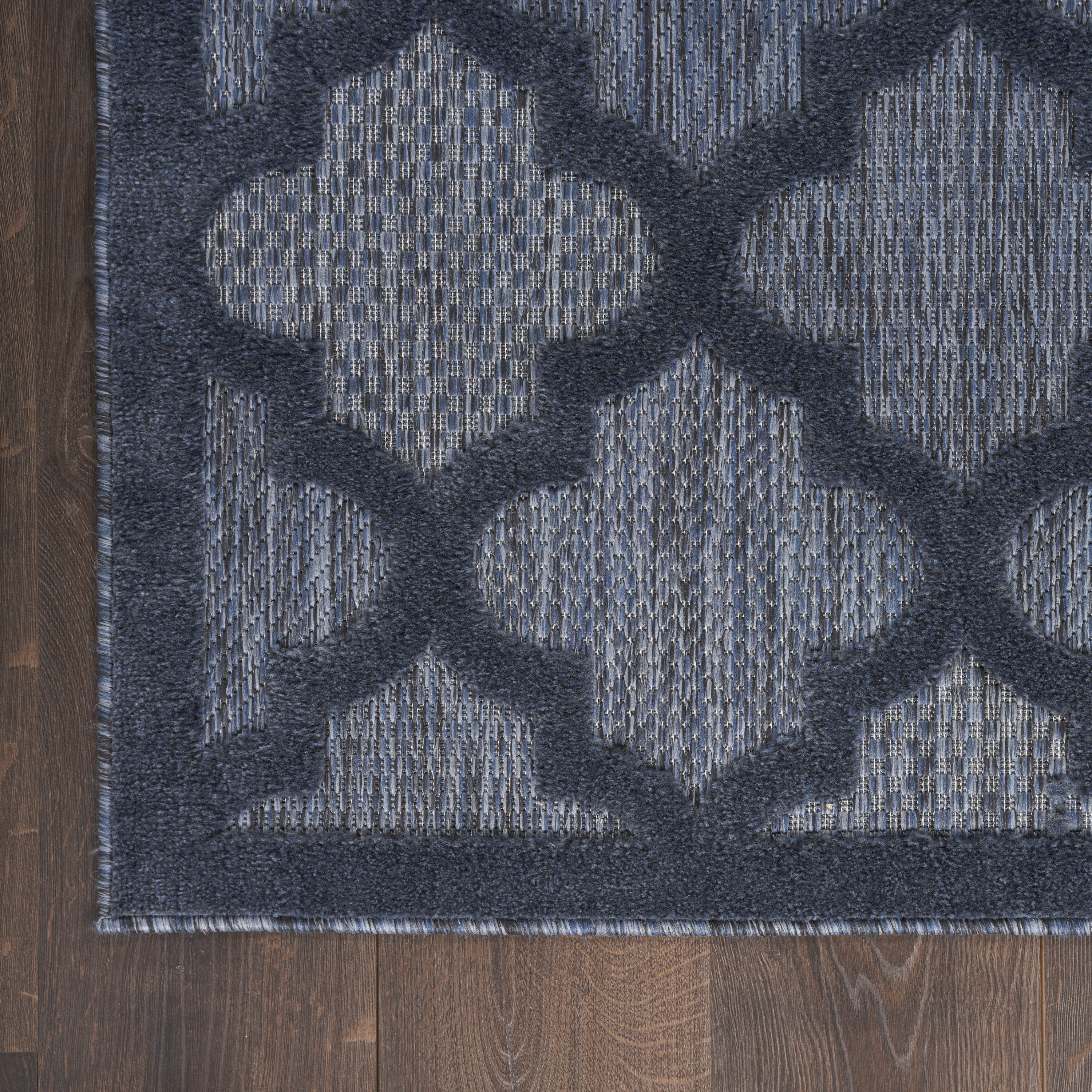 Nourison Easy Care 5' x 7' Navy Blue Modern Rug