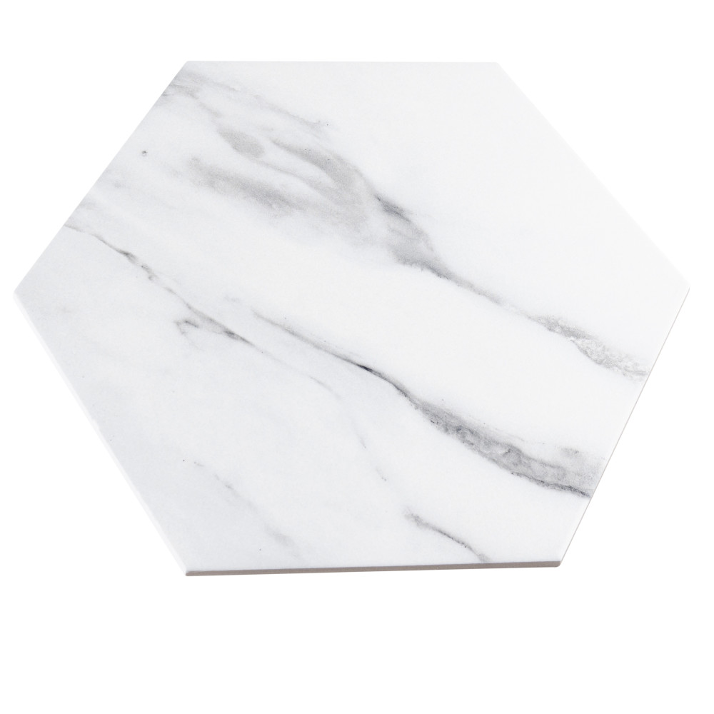 Marbilia Hex Venato with Biotech 11 in. x 13 in. Porcelain Floor and Wall Tile