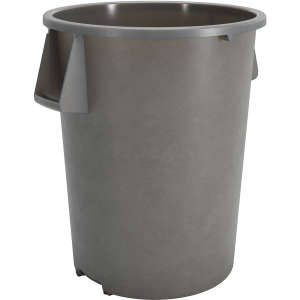 Carlisle, Bronco™, Waste Container, 55gal, Plastic, Gray, Round, Receptacle