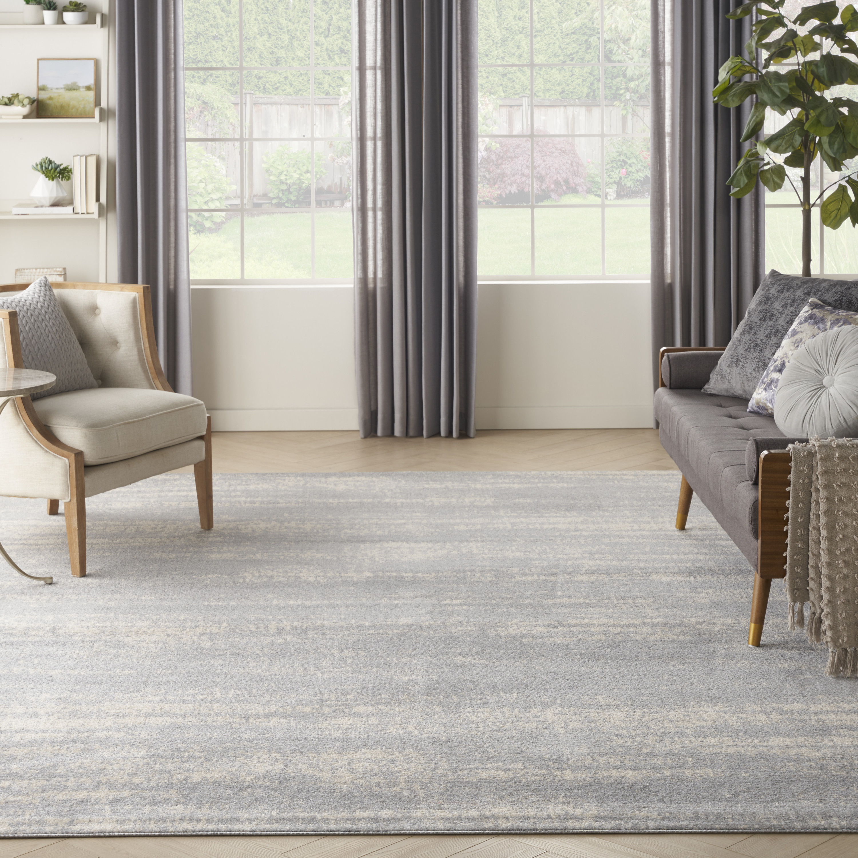 Nourison Nourison Essentials 8' x 10' Grey Beige Modern Rug